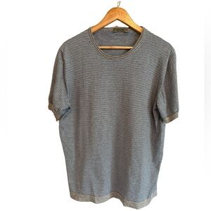 Jerry Kaye Italian Knit Shirt XL Blue Gray
